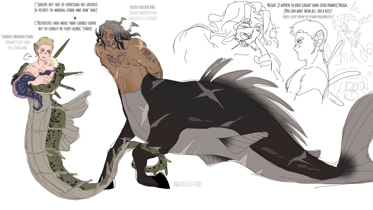 SLOP4U's tweet photo. [Scheduled Post]

If you remember my Cecaelia!Mia x Harpy!Miranda au, this is the Wintersberg side of it hehe

I do want to do doodles for this au but before i do that, i should give it a name right? any recs? https://t.co/nUm9Cgwf4D