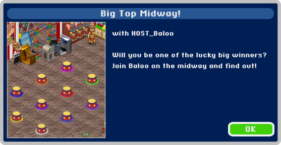 MyVMK's tweet photo. "Big Top Midway!" with HOST_Baloo begins in just 30 minutes! (8:00 PM EST) Will you be one of the lucky big winners? Join Baloo on the midway and find out! #MyVMK #VMK #Disney #Nostalgia https://t.co/UaOb82mAF3