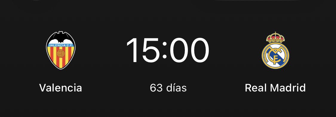 Mario___RM's tweet photo. Dentro de 63 días:

- El Valencia jugará como el Barça de Guardiola.
- Gol de chilena de Hugo Duro.
- Ni un asiento vacío en Mestalla, lleno total.
- Vinicius expulsado tras 14 faltas de Maffeo y tour de entrevistas por los medios la siguiente semana. https://t.co/mqoKZKpGZj