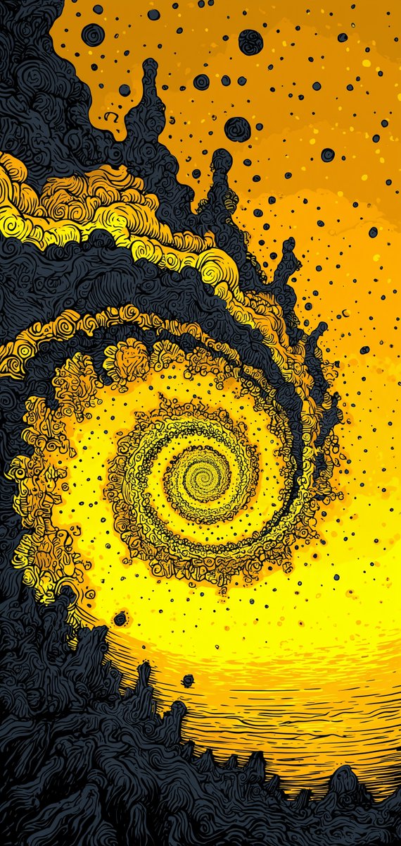 frottage_app's tweet photo. vortex spiral ghost, yellow ochre gradient lineup
#wallpaper #GenAI #AI https://t.co/Y1bUOLBgIT
