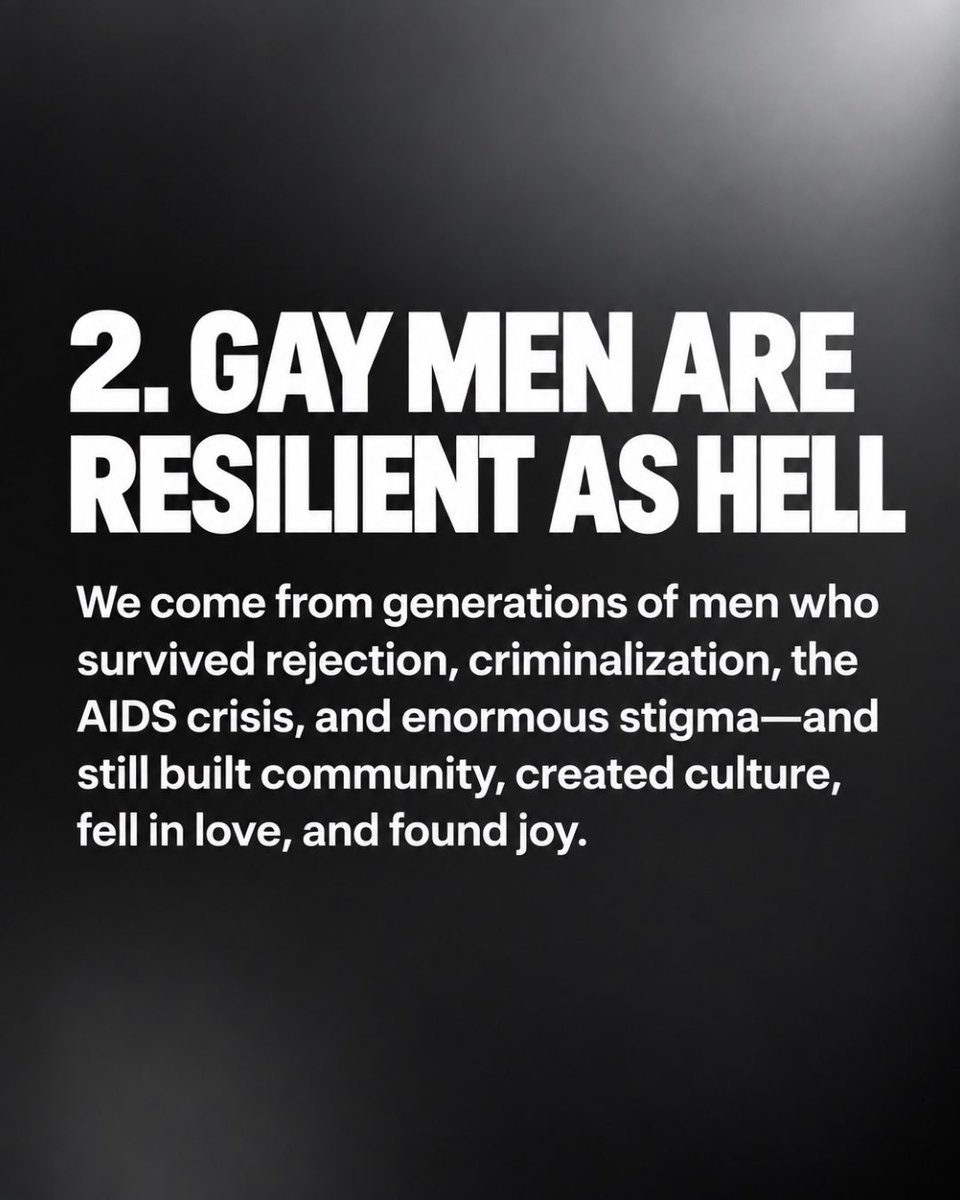 GayMenTherapy's tweet photo. 3 reasons I love being a gay man.

We get to define our own lives.
We’re resilient as hell.
And hey… we’re kinda cute.

Happy #InternationalGayMensDay. https://t.co/9iEi5Sh1aJ