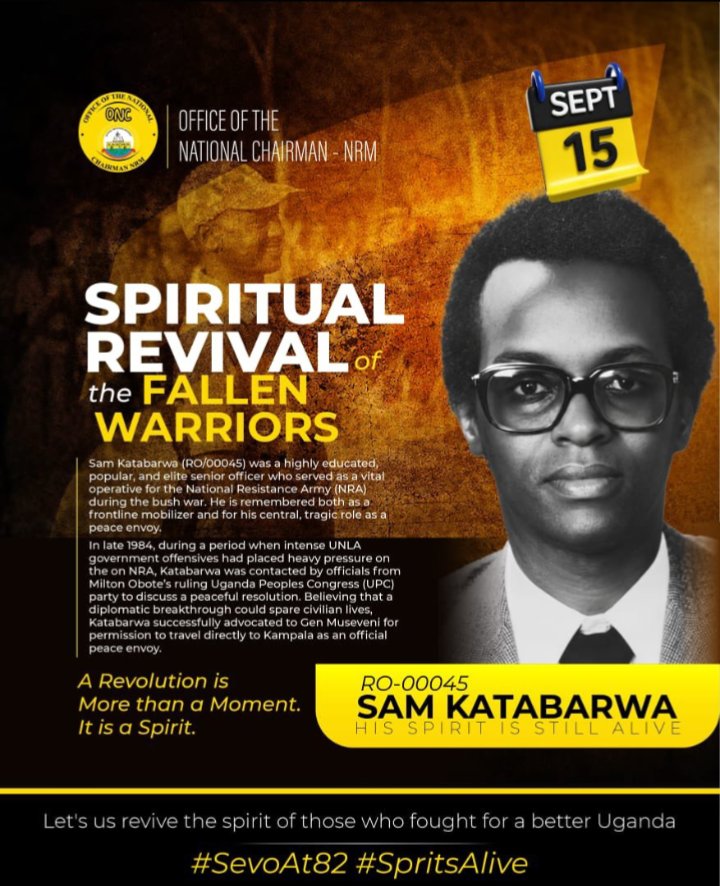 pravitasaphv7's tweet photo. After the great katonga spirit Event on his 79th Birthday at kololo 
Our @ChiefMuzzukulu has once again introduced series of #M7at82 themed 
"Spirit Revival of the 1986 fallen warrior... https://t.co/g8mf5PATyG