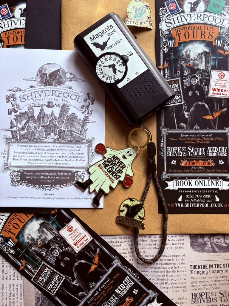 Shiverpool's tweet photo. 🦇 ***Special Competition*** 🦇

🎩 ***Follow, Like, Comment & Tag to WIN*** 

👻🦇 WIN THE ULTIMATE SHIVERPOOL PRIZE BUNDLE! 

🎟️ 2x tickets for the Famous Hope Street Shivers- Any scheduled public date or time, subject to availability

🦇 Plus 1 x Magenta Bat Detector worth £70 (and limitless fun)

👻 Plus 1 x Glow-in-the-Dark Sparkly Ghost Key Chain

✨ Plus 1 x Glow-in-the-Dark Sparkly Liver Bird Pin Badge

HOW TO ENTER 👇

❤️ Follow
👻 LIKE & COMMENT 
💀 & TAG the person you’d bring on your Shiverpool adventure

Know somebody who loves ghosts, bats, Liverpool or things that go bump in the night? Get involved and spread the Shiverpool spirit!

⏰ ENTRIES CLOSE 11:59PM, SUNDAY 13 SEPTEMBER 2026

One winner will be selected at random

🦇 NEW SHIVERPOOL BAT WALK DATES TO BE ANNOUNCED IN THE COMING DAYS!

Think…

🩸 Grisly History 
🪦 Graveyard Things
🦇 Fluttering Wings
🔮 Magical Springs

FAMILY FUN, FRIGHTS & CITY SIGHTS!

🌺 Gather Ye Rosebuds While Ye May!
🎭 Performance, Philosophy & Play!

👻 SET YOUR SPIRIT FREE WITH SHIVERPOOL!

Good Luck and Never Ever Give Up the Ghost! 

T’s & C’s: https://t.co/nuTTMlaU19