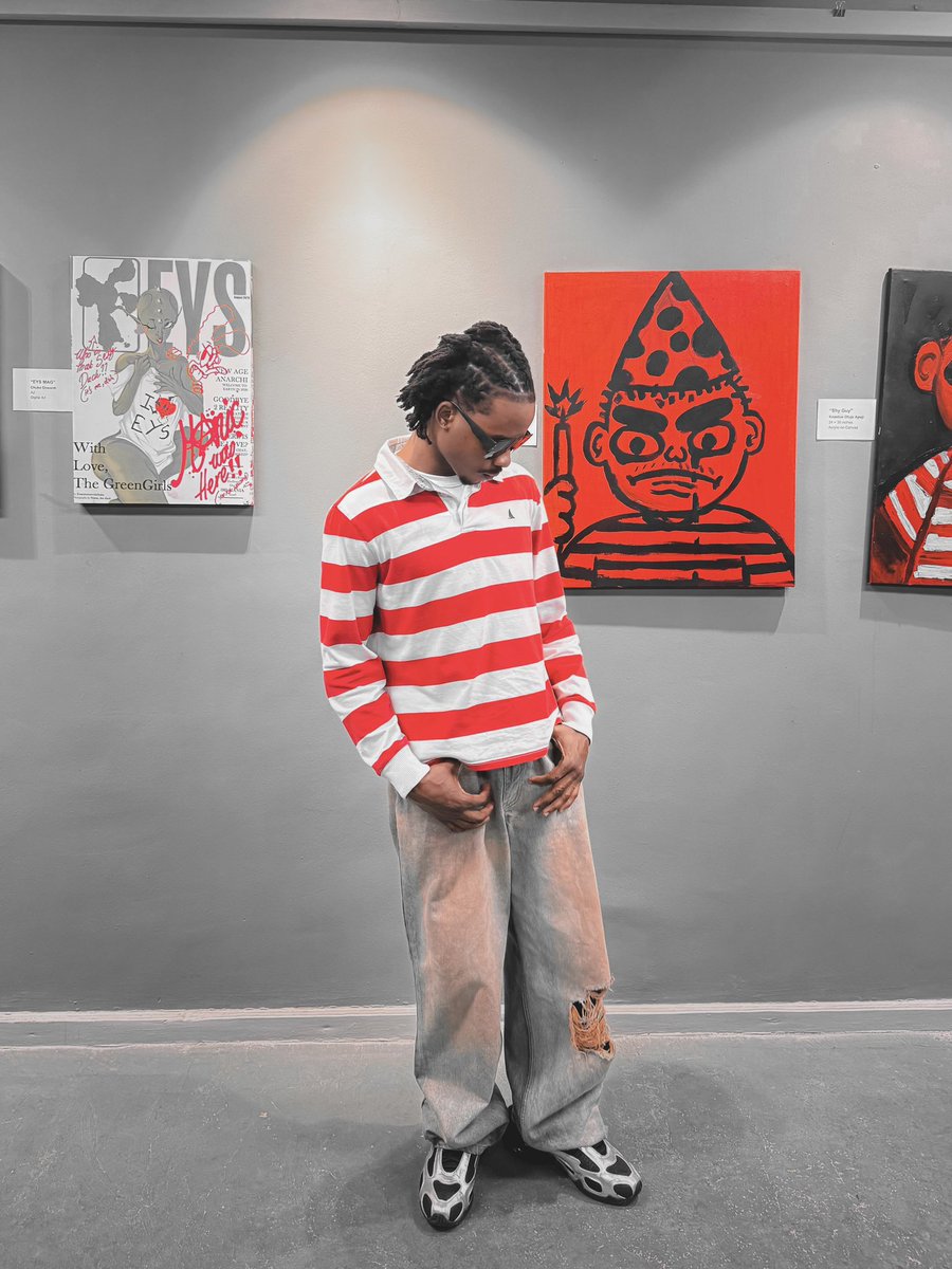 lamid3__'s tweet photo. the art came dressed like me https://t.co/Q0YmyhikYp