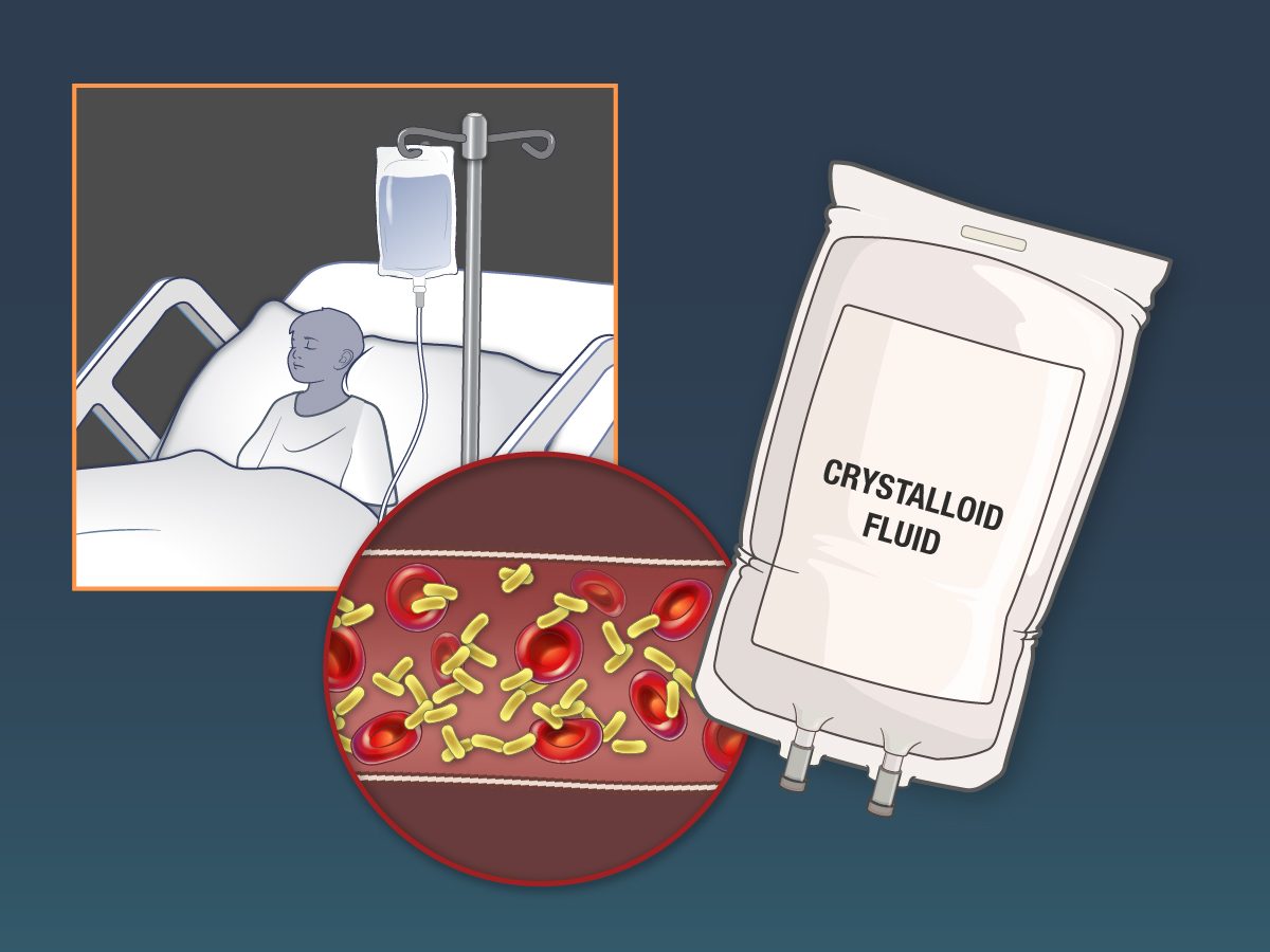 NEJM's tweet photo. Among children with septic shock, whether treatment with balanced crystalloid fluid leads to better outcomes than a crystalloid such as 0.9% saline is unclear. Research findings are summarized in a new Quick Take video. https://t.co/fj8gAbvnzm https://t.co/Q1U1w8U42Q