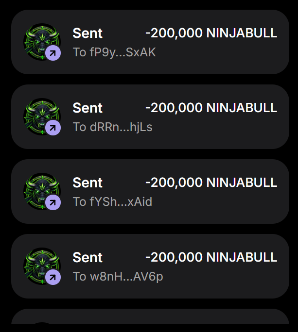 NinjaBullSol's tweet photo. Every wallet gets 200,000 $NINJABULL native⚡️

Just drop your $SOL address

Follow @NinjaBullSol &amp; RT pinned 🔄

777 First 👇⏳
#SolanaAirdrop #Solana https://t.co/uwnBITqxDg