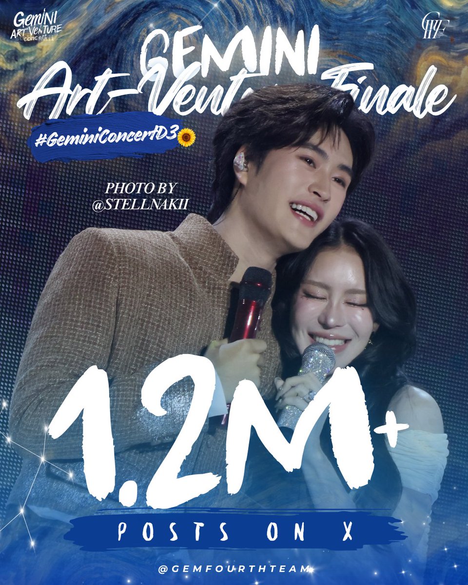 GemFourthTeam's tweet photo. What an emotional rollercoaster of a masterpiece! 😭❤️‍🩹 𝟭.𝟮 𝗠����𝗟𝗟𝗜𝗢𝗡 cascades of pride rising, thankful for the endless happiness Gemini brings into our lives! 💖🌈

GEMINI ART VENTURE FINALE

#GeminiConcertD3 https://t.co/aiVxaI6iTB