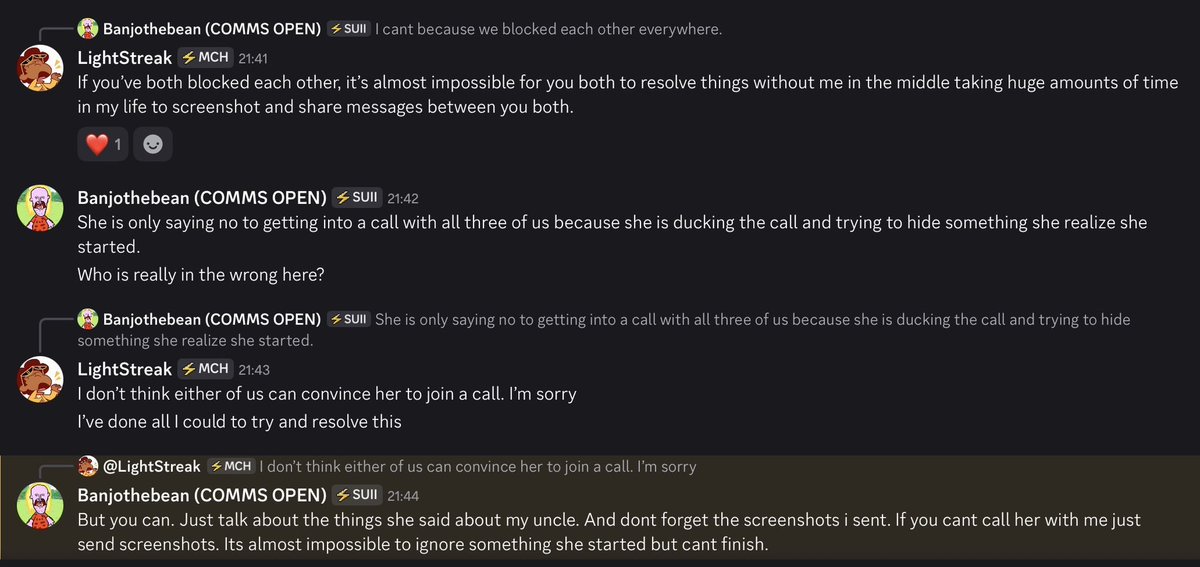 LightBloxVids's tweet photo. Here are some screenshots of @Banjothebeann also guilt-tripping and harrassing me to join his side in harrassing @Mespoinathecul1, as well as @QwahPG assisting him in his efforts. I really hope we can come together as community and stop harassment like this #ppg #cartoonnetwork https://t.co/D9tXyE89Nq