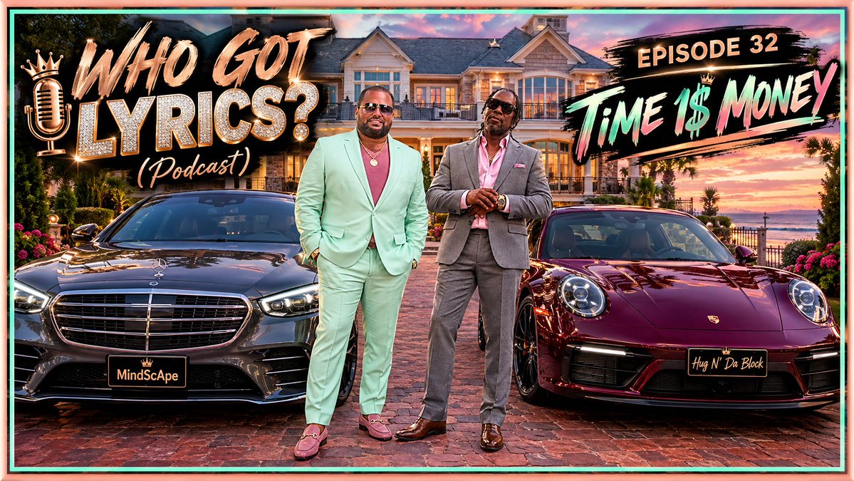 jragmusic's tweet photo. "Time I$ Money" 💰 Episode 32
Who Got Lyrics? (Podcast) 🦉
With J Rag & Montana Blak
Check Out the Next Episode 🎙️
Coming Sunday - September 13th 🔔
Airs Live at 6pm on YouTube ▶️
https://t.co/choGjg6HHJ
#TimeIsMoney #WhoGotLyrics #Podcast #jRag #jragmusic #MontanaBlak #MindScApe #Entertainment #Music #NewMusic #HipHop #Rap #Comedy #Funny #LifeStyle #Style #Fashion #GQ #Revolt #PopCulture #News #Sports #Love #Relationships #Philly #Viral #Philadelphia #Trending #DJVlad #VladTv #DrinkChamps #NORE #JoeAndJada #JBP #JoeBudden #JoeBuddenPodcast #NewEpisode