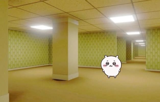 Shidzuka_Kuze's tweet photo. Chiikawa backrooms https://t.co/zcEygG1wtR