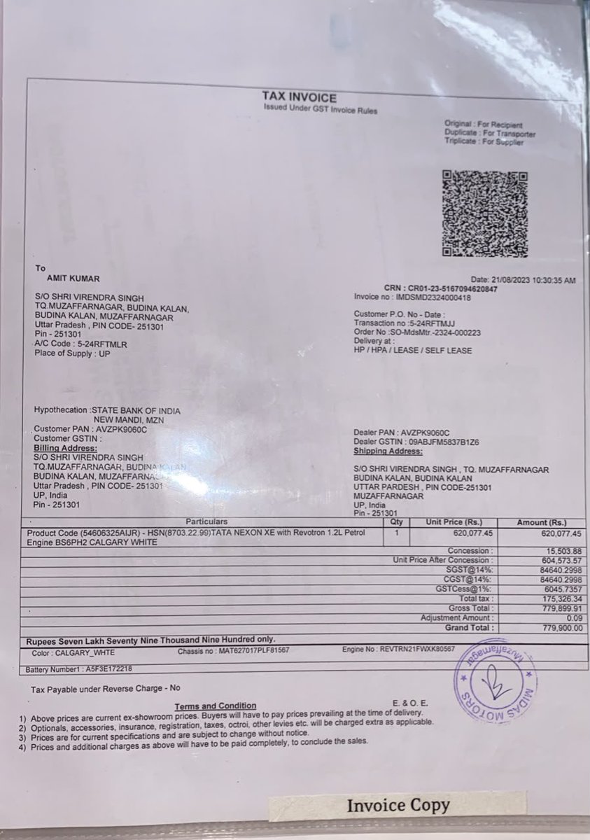 AmitKumar0425's tweet photo. Dear 
@TataCompanies 
@TataMotors @TataMotors_Cars
URGENT ESCALATION – Tata Nexon Warranty Issue https://t.co/9aEVoXkdr4