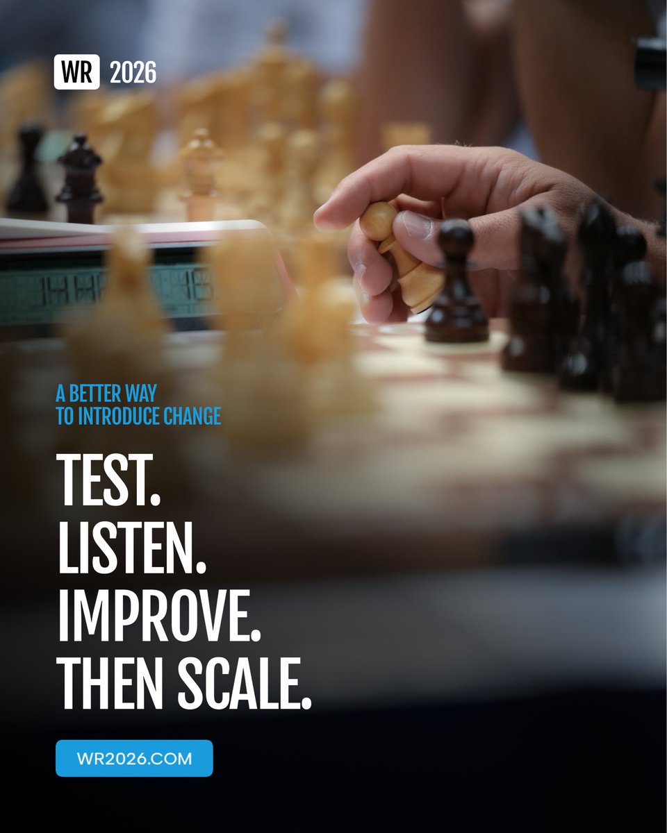 WR2026official's tweet photo. New ideas in chess can be debated for years. Sometimes, they can also be introduced too quickly, without enough testing, communication or feedback.

There is a more practical way.

The principle is familiar from modern agile management, which is about introducing change through testing, learning and adaptation, rather than applying it all at once.

Chess can use the same approach.

At the 2024 WR Chess Masters Cup in London, a faster classical time control was tested in a real tournament. The aim was not to declare a new standard or to replace classical chess. It was to test whether a faster format could complement it, and to see how the format worked in practice for players, organisers, spectators, arbiters and federations, and to learn from the experience.

The same principle can apply to other innovations in chess. Start with a pilot, communicate clearly, listen to the people involved, measure what works, improve what does not, and then take the next step.

Change works better when the people and institutions affected by it are part of the process.
