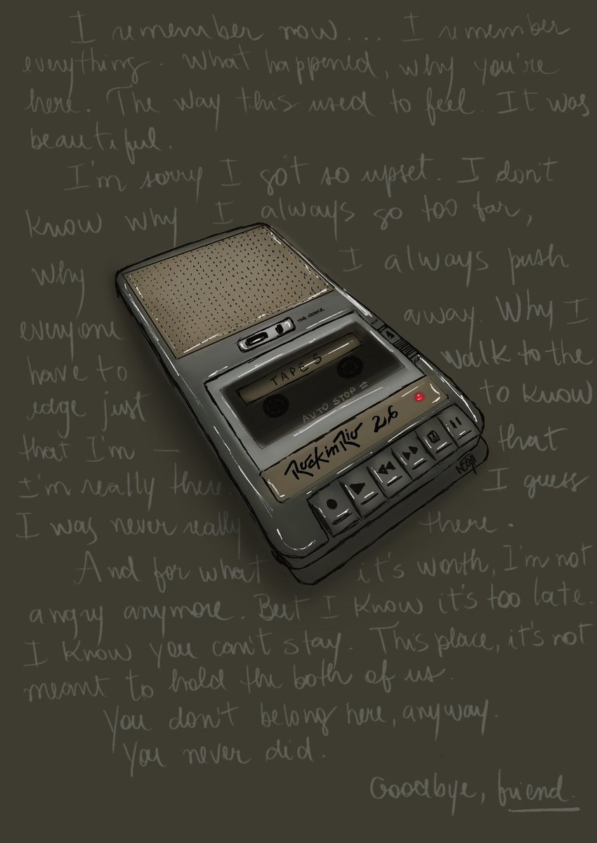 raincloudsgirl's tweet photo. Fiz esse desenho sonhando em ouvir a TAPE 5 ao vivo. 
Quando o Bad Omens foi anunciado, eu coloquei o “Rock in Rio” no desenho e continuei sonhando. 
Ontem ouvi a TAPE 5 e só conseguia chorar. 
Na verdade, estou chorando agora mesmo escrevendo isso. 

Obrigada. Só isso. https://t.co/TNtIDcQ8i8
