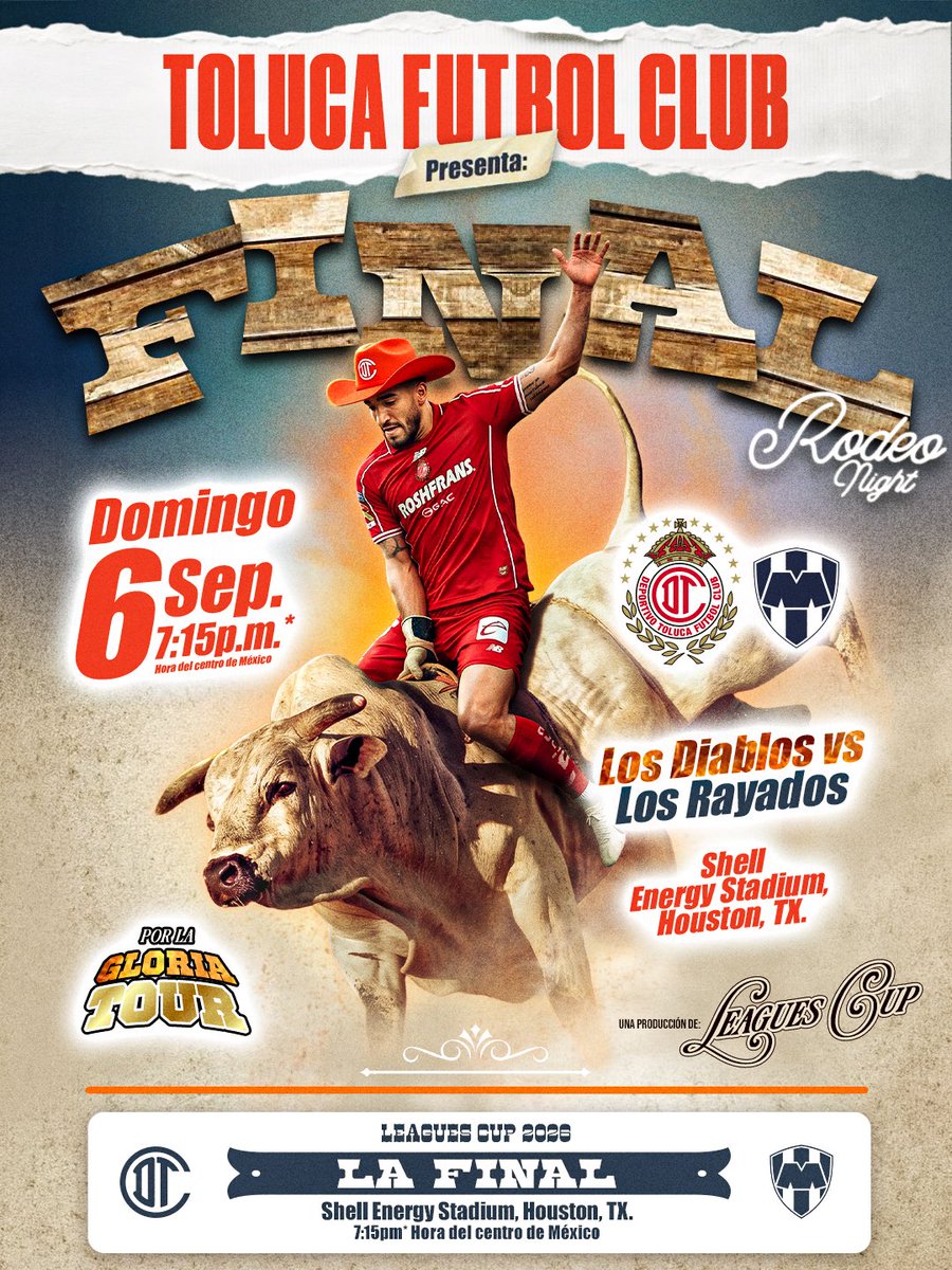 TolucaFC's tweet photo. Rodeo Night 🤠🏆

@LeaguesCup https://t.co/deeKJgJ4Ho