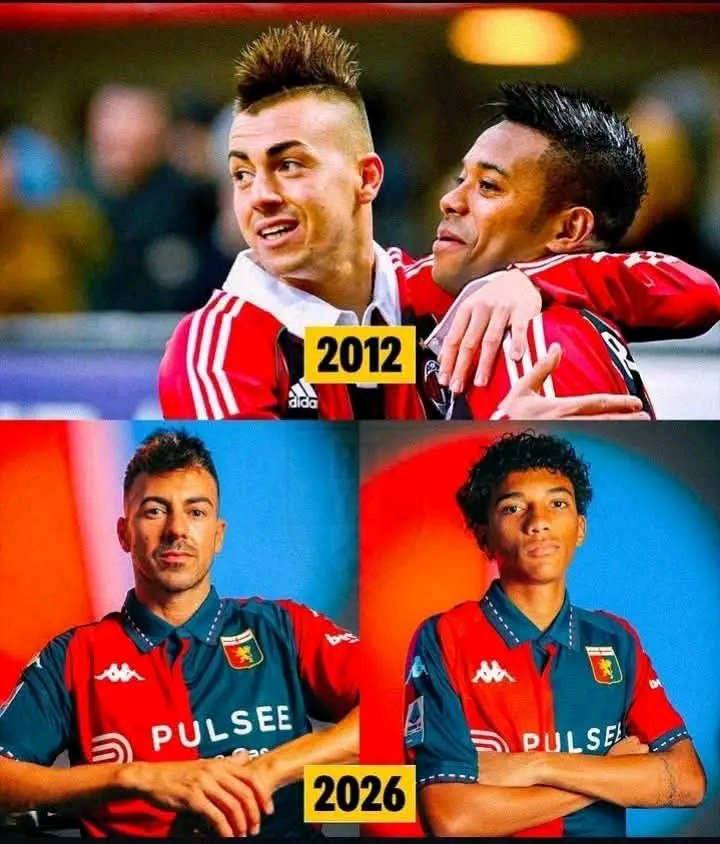Abdizalan_'s tweet photo. 14 years ago, Stephan El Shaarawy was a dressing room friend of Brazilian star Robinho at AC Milan.

Italian midfielder El Shaarawy has returned to Serie A with Genoa, where he has found a new friend with a famous name: Robinho Junior, the son of Robinho.

@FabrizioRomano https://t.co/03fIMphLUs