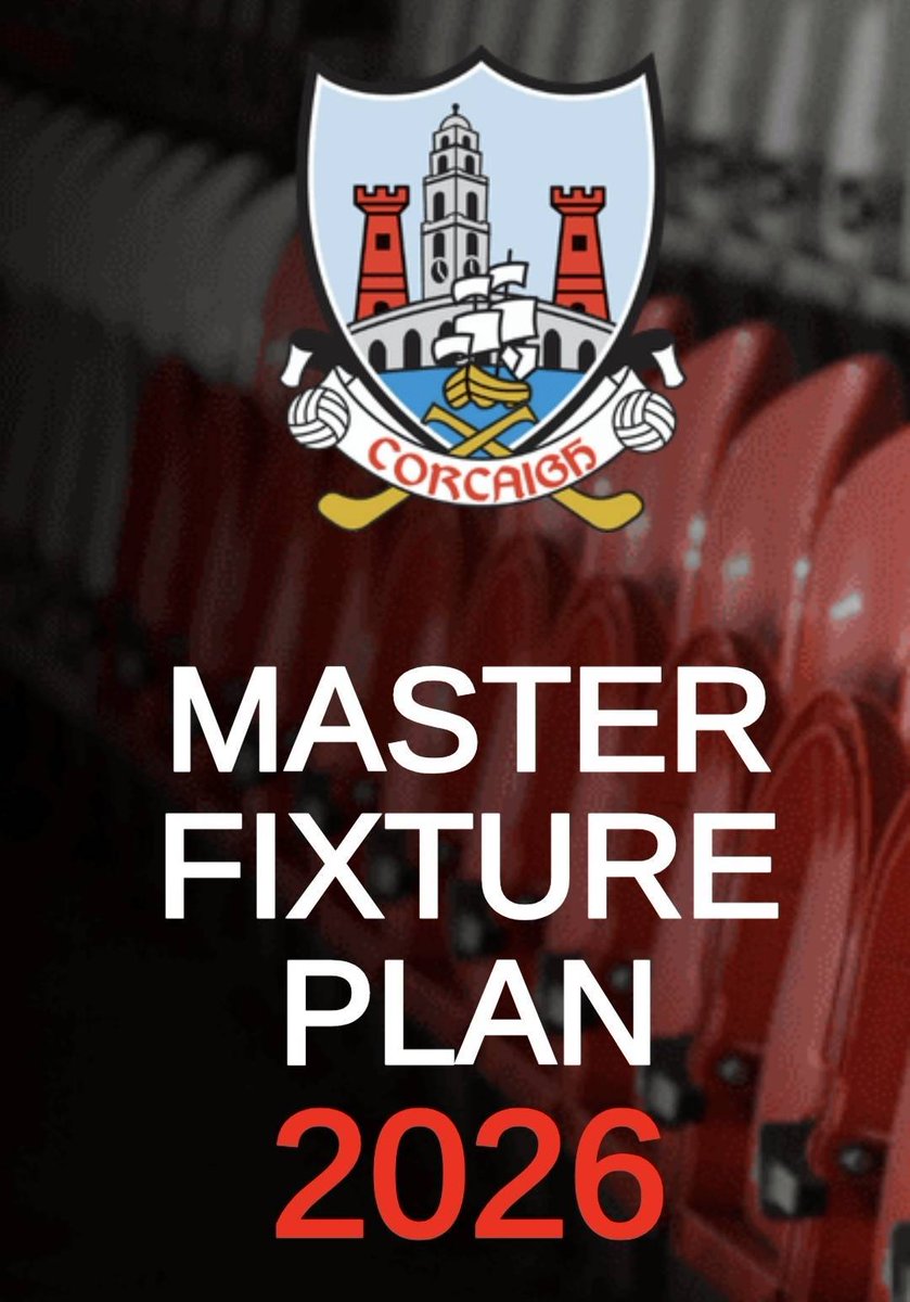 OfficialCorkGAA's tweet photo. 📢 UPDATED MASTER FIXTURE PLAN

The updated 2026 Master Fixture Plan is now available on the Cork GAA website.

📅 Check out the latest schedule and keep up to date with all upcoming fixtures across Cork.

👉 View the updated Master Fixture Plan:
https://t.co/L7Kqc5pxmp https://t.co/CrtAs5gHhF