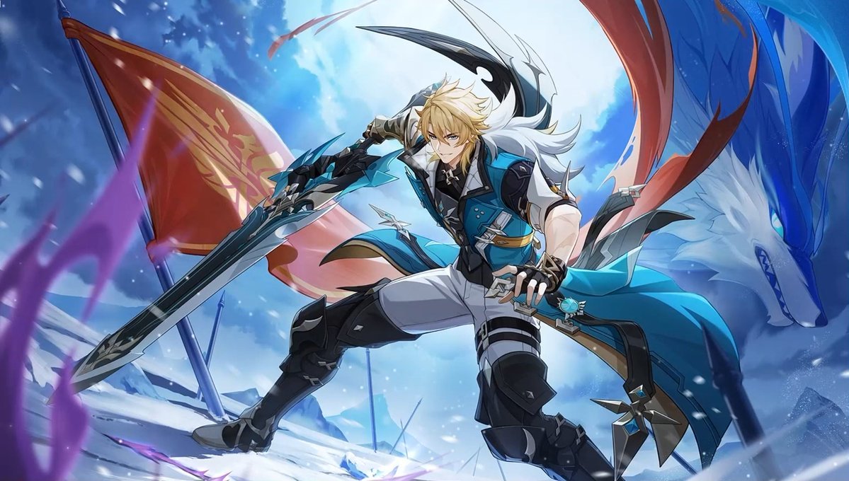 KnightlyVarka's tweet photo. Imagine if Varka was cryo but kept the exact same dual-element gimmick

He'd be a melt, superconduct, freeze, and cryo swirl DPS all at the same time 😭 https://t.co/eNRk4wYWI7