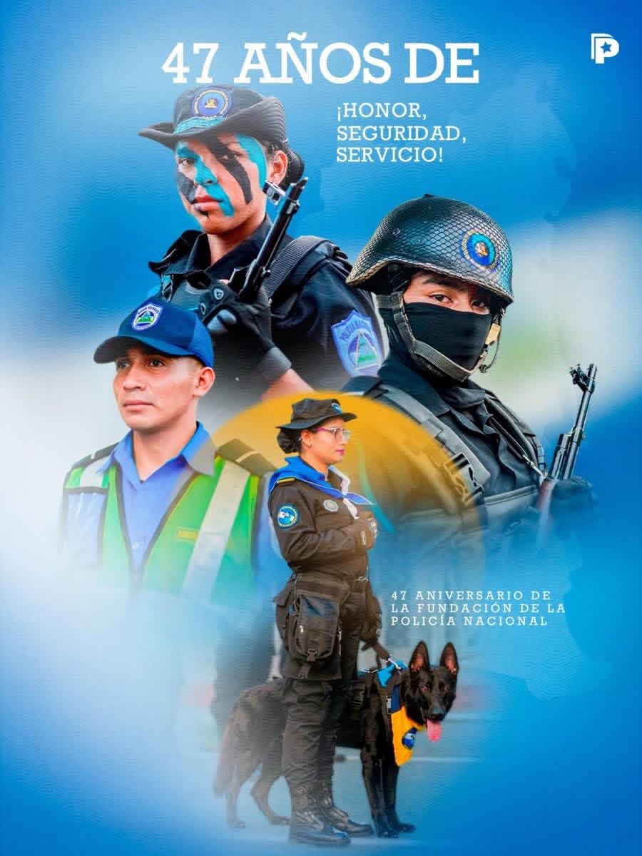 SdeFrenteD42's tweet photo. Honor, Seguridad y Servicio!!!
47 Aniversario de nuestra Gloriosa Policía Nacional
#Nicaragua https://t.co/hrdM3zKJTe