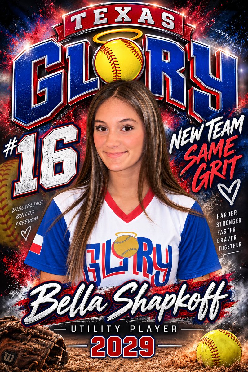 Bellyrhae16's tweet photo. I’m so excited  to be playing for 16u Texas Glory. I’m very thankful for the opportunity to be on such a great team like this!! Can’t wait to start playing! 
@cedricc07734293 @16uTxGlory @TexasGloryGold @TexasGlory @ULM_Softball @LSUsoftball @CoachAlyHab @McNeeseSoftball @LSUEBengalsSB @NSUDemonsSB @LATechSB @BaylorSoftball @nicholls_sb