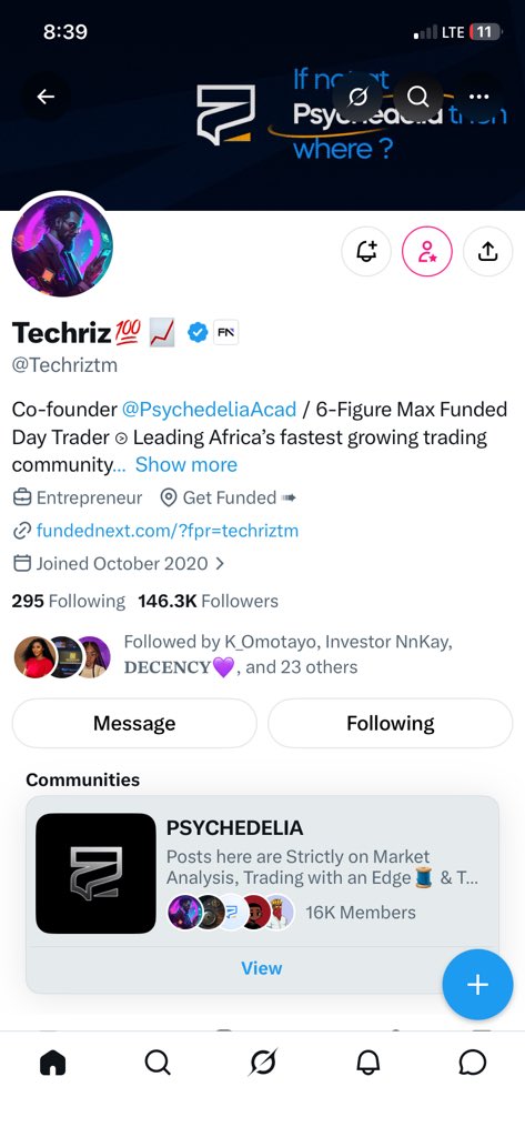 thefxGiant's tweet photo. @Techriztm @Kelvintalent_ @PsychedeliaAcad @FundedNext Done https://t.co/cxkBGPnpKY