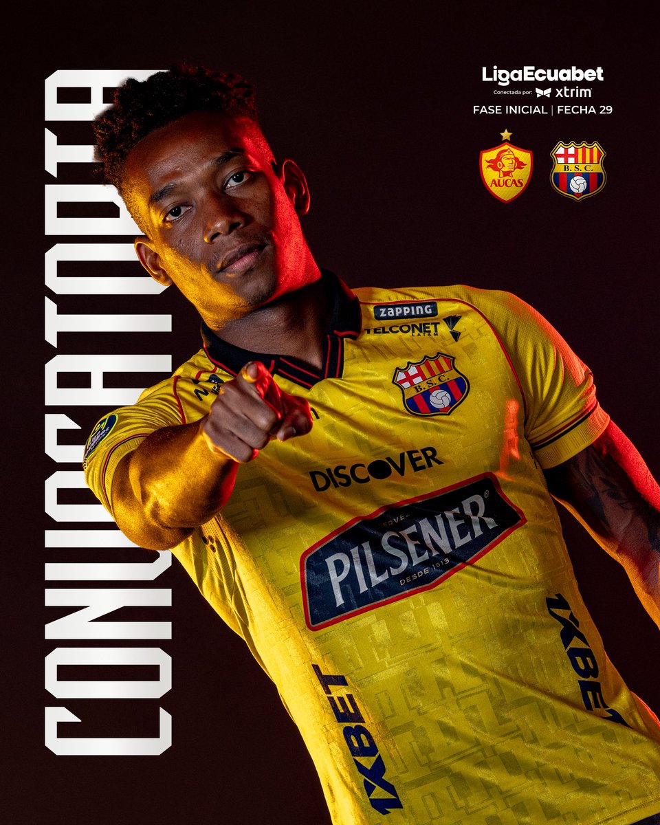 BarcelonaSC's tweet photo. Nómina de convocados para esta noche. 📋✅

#VamosIdolo
#LigaEcuabet https://t.co/hg0ivjH2gZ