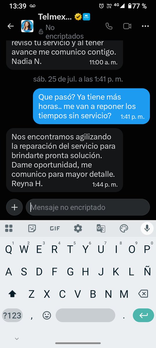 RoymoralesC's tweet photo. Por cierto, Reyna H.. la vez pasada así me dijiste que te comunicabas conmigo para ver la reparación del servicio.. 👇🏻 https://t.co/agxlSFHxjo