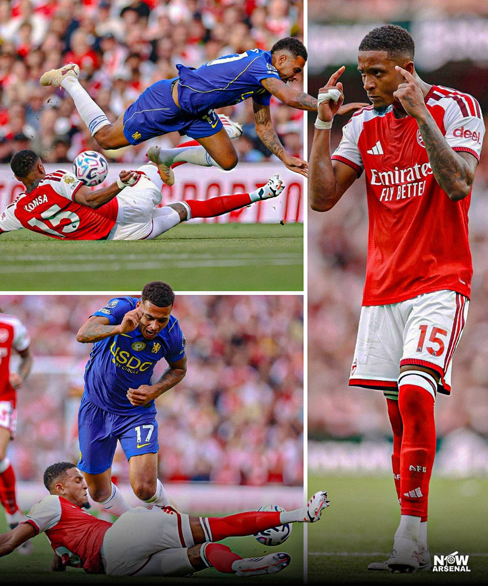 now_arsenaI's tweet photo. I think I cheered Ezri Konsa’s tackle on Morgan Rogers louder than the goals…

What a tackle and what a performance.

Mikel Arteta on Ezri Konsa challenge on Morgan Rogers: “Very English tackle with the way the crowd reacted! The fans love that more than a goal sometimes.” https://t.co/IpG7QYLvsw