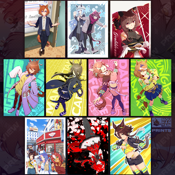 Mouhantain's tweet photo. UMASHOP FALL IS OPEN 📣📣📣

I got a few new listings this run consisting of stickers and a new acrylic stand! This phase of UMAshop has a lot of new stuff from the other artists so please check them out too! https://t.co/OQ6SPMIteF