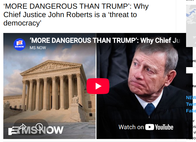 Obwon111's tweet photo. The Mindless Praetorian Blog: ‘MORE DANGEROUS THAN TRUMP’: Why Chief Justice Joh... https://t.co/5qqpST8oES https://t.co/QB6n0z5ZIz
