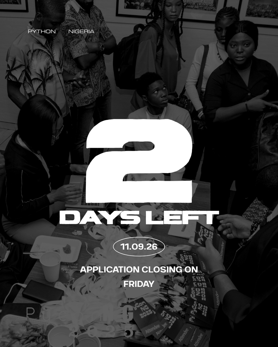 PythonNigeria's tweet photo. 🎨 Graphics Designers — flyers, event visuals, brand assets
🔗 Apply here: https://t.co/gT1sMTD4Ga

📱 Social Media Volunteers — content, posting, community engagement
🔗 Apply here: https://t.co/6iDq1xgXLz

This is an unpaid volunteer role! https://t.co/dM5qhsCIbH