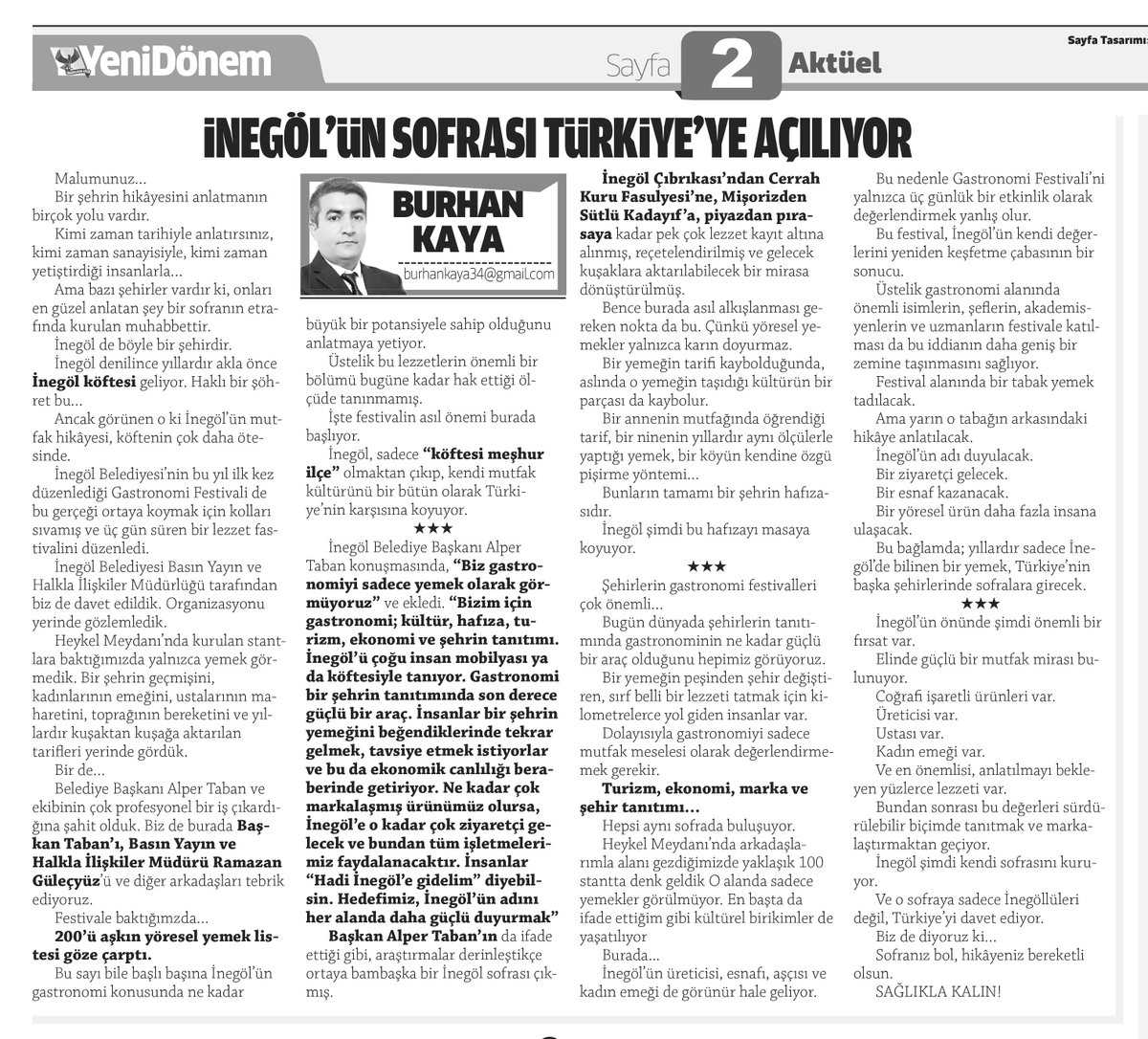 burhankaya3's tweet photo. 7 EYLÜL 2026
YENİDÖNEM GAZETESİ
https://t.co/YXhTvNUypH https://t.co/cqd34lofYb