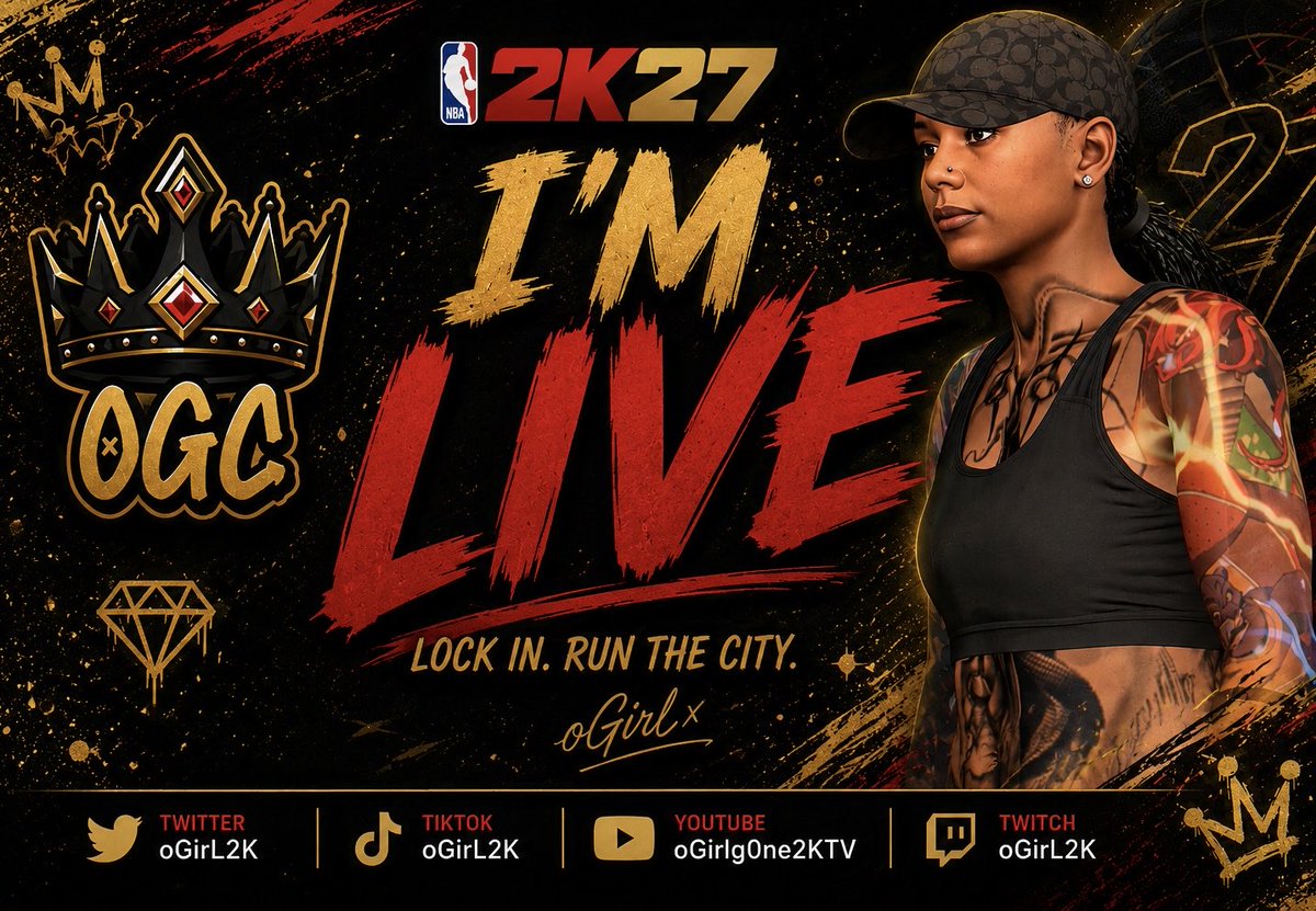 oGirL2K's tweet photo. I’m live right now on https://t.co/UZVP7bDqfi grinding for Starter 8 @Ronnie2K @itsEvanCC @ogamersorg #NBA2K #Twitch https://t.co/jLiOKpQgP8