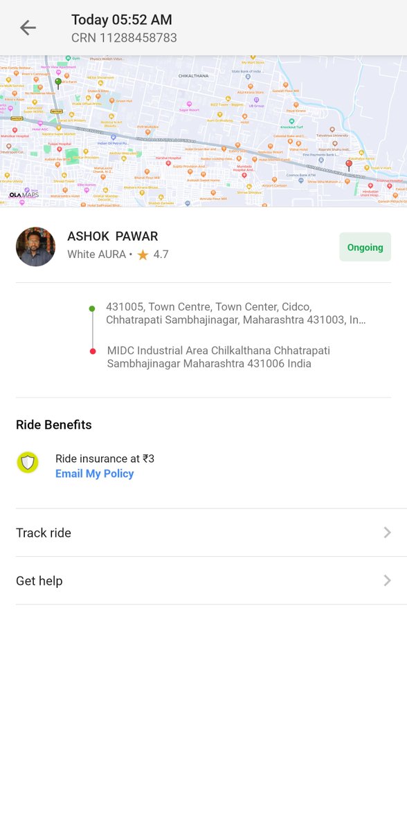 RaviSChauhan's tweet photo. ..and Ola driver strikes again. Popular fare 161 actual Cab fare 185, pay 300 coz, it is 5:45 in the morning so 185 rounded off to 250 + Ch. Sambhaji airport charges 50 Rs. For parking. So pay Rs. 300. @ola_supports @Olacabs this is what your drivers are doing. What crap! 1/n https://t.co/Zu8927hgnl