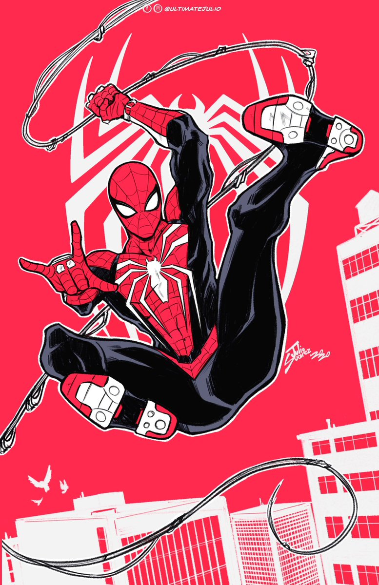 ultimatejulio's tweet photo. Can't believe it's been 8 years since I first played Marvel's Spider-man, so much has changed since then but my love for each and every game is still really strong.

Today I want to share again the art I made for each game to celebrate. https://t.co/EYd8Zb7i81