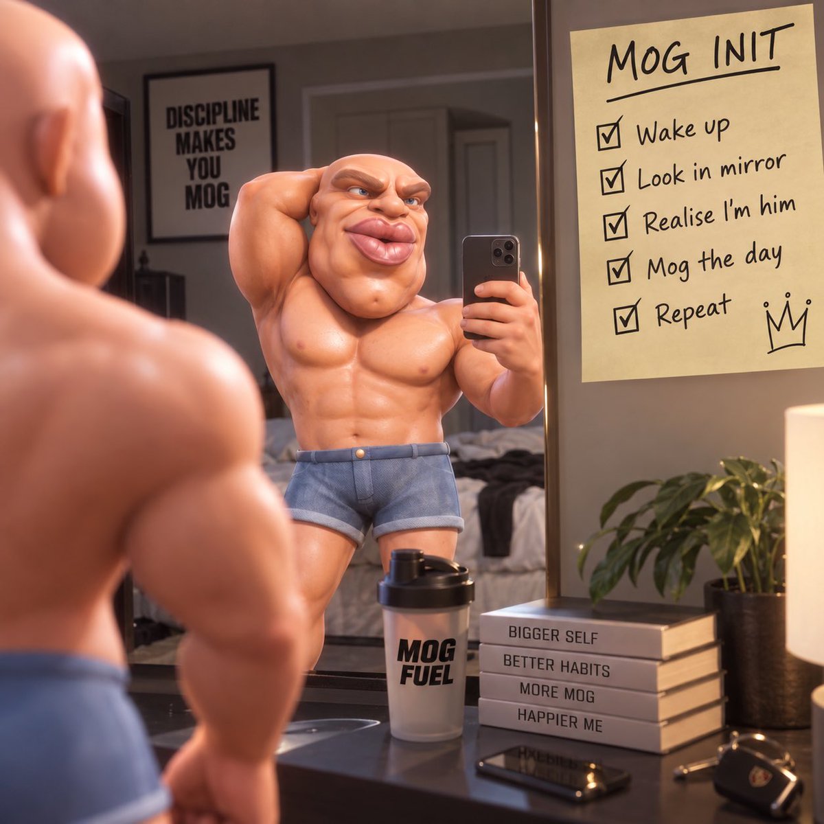 MOGXHIMS's tweet photo. Day 1 of realizing I’m him. Day 2 of realizing I’m still him. $MOG https://t.co/TtWEG8ispW