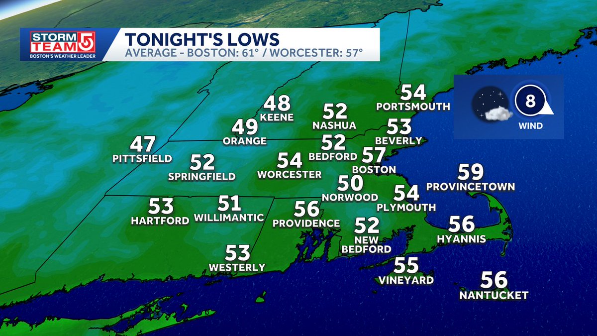 Wxdavidw's tweet photo. It will be a cool start tomorrow morning as lows dip well into the 50s for most of the area under clear skies https://t.co/61lhZB2XNB
