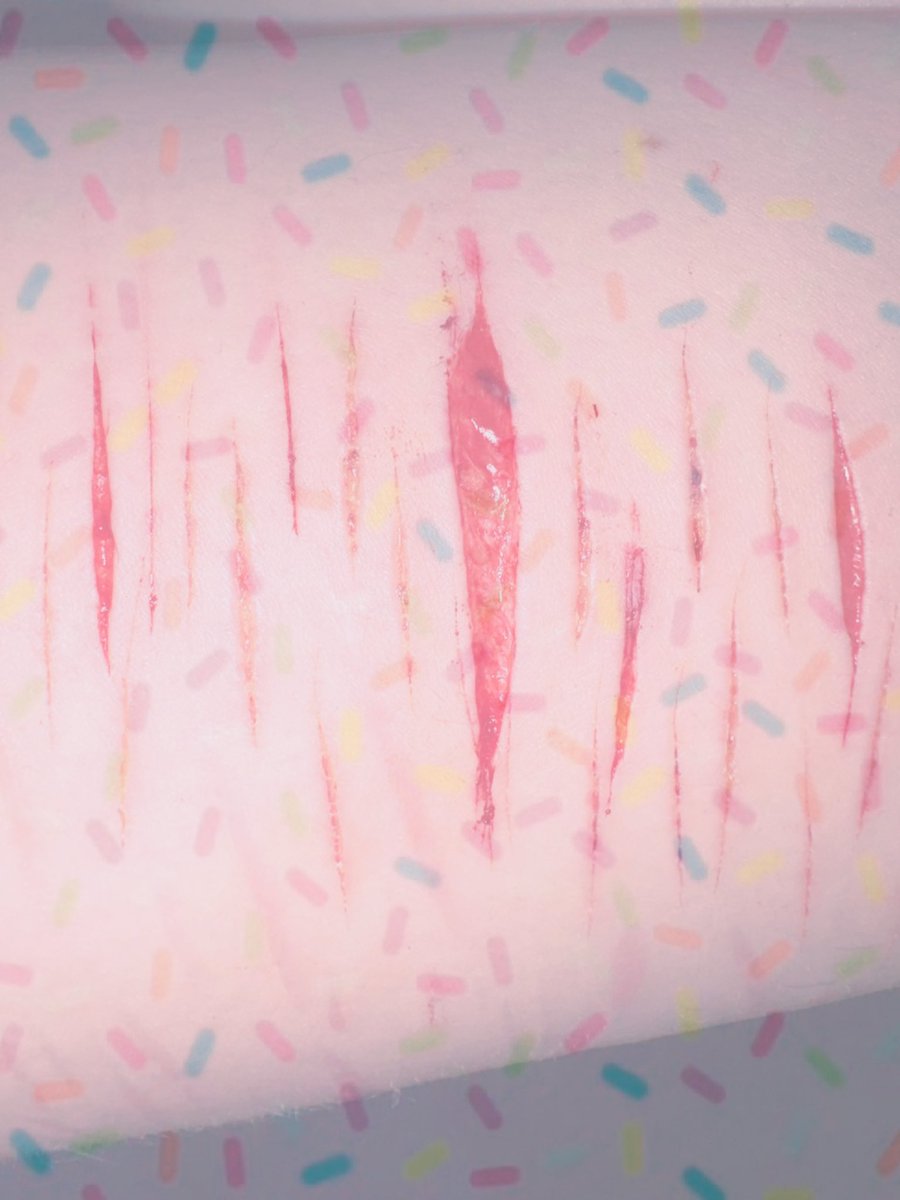 m0rgun_'s tweet photo. ⚠️SFX MAKEUP!!!‼️ this is all fake ai makeup!! #shedtwt #slittwt #shtwt https://t.co/3gJ6c236ya