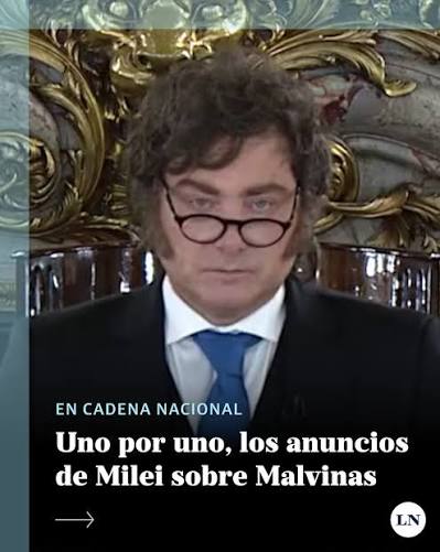 joseirazabal's tweet photo. Según el diario @LANACION en el gobierno de Milei consideran un éxito la arremetida con el tema "soberanía argentina de las Islas Malvinas". Mañana reunirá a su Gabinete. Promete sanción a empresas que busquen petróleo en el archipiélago. Cómo seguirá esta historia... https://t.co/EQ4rJyMA8k