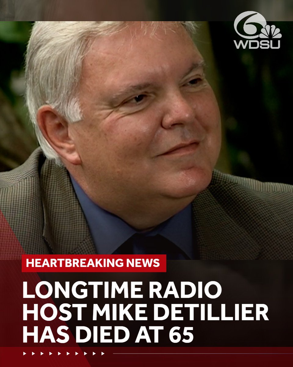 wdsu's tweet photo. Longtime sports radio host Mike Detillier has died at the age of 65>>>https://t.co/Js8sydbrss https://t.co/WD2WcvUSl9