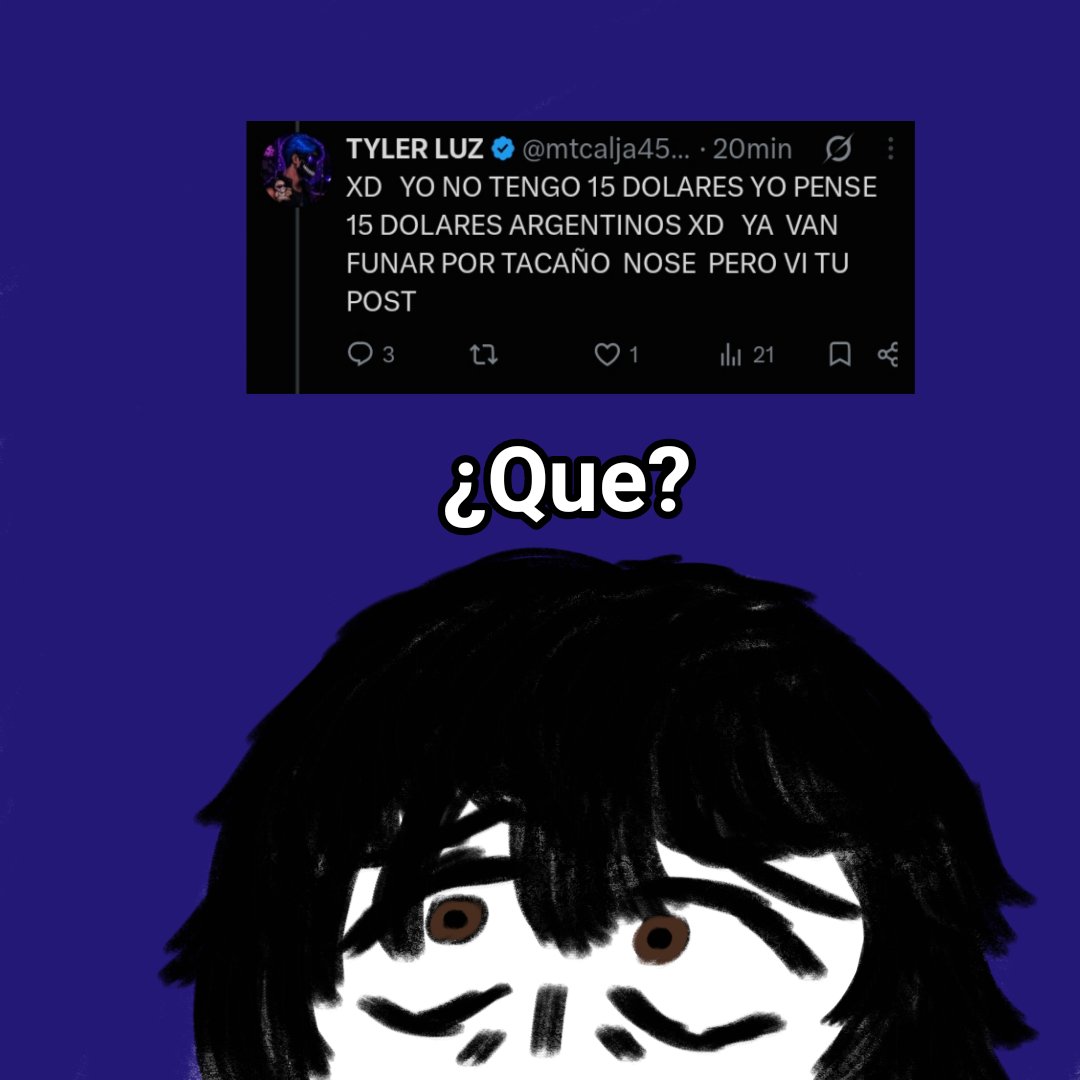 CesarVa75999967's tweet photo. ¿15 dólares argentinos? Es que a veces no leen, ¿Acaso? 

Yo no estoy cobrando nada de eso, aparte son 15 o 20 pesos y si tienen propina se las aceptó por si quieren ayudar.

O lo otro sería 15 dólares de estados unidos que tampoco es así y no quiero cobrarle a nadie caro. https://t.co/rDijZFgZpV
