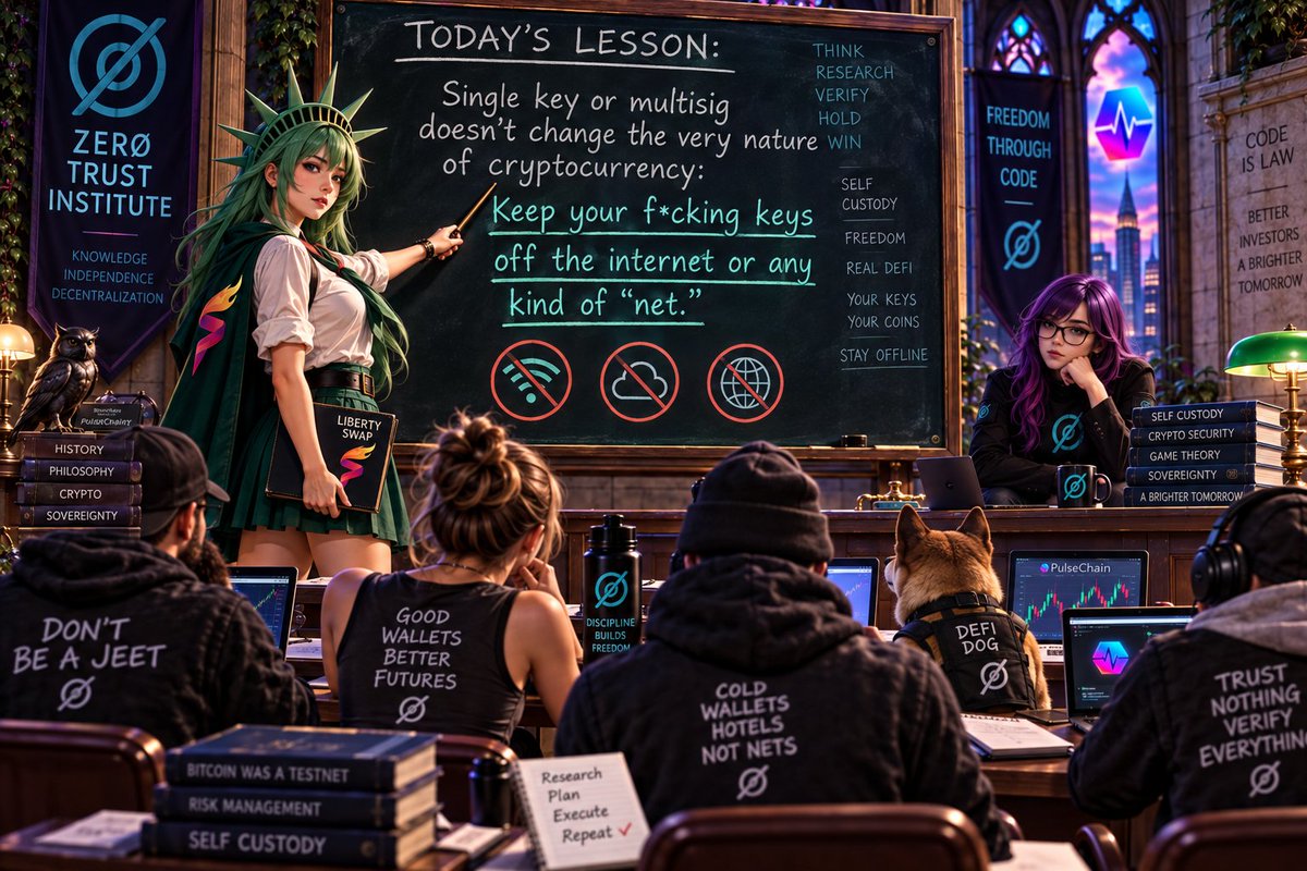 i_am_zerotrust's tweet photo. Today the ZERร TRUST Institute has a guest professor. Pay attention! This lesson is critical.
#ZERร #LibertySwap https://t.co/7FtvcvF9u5