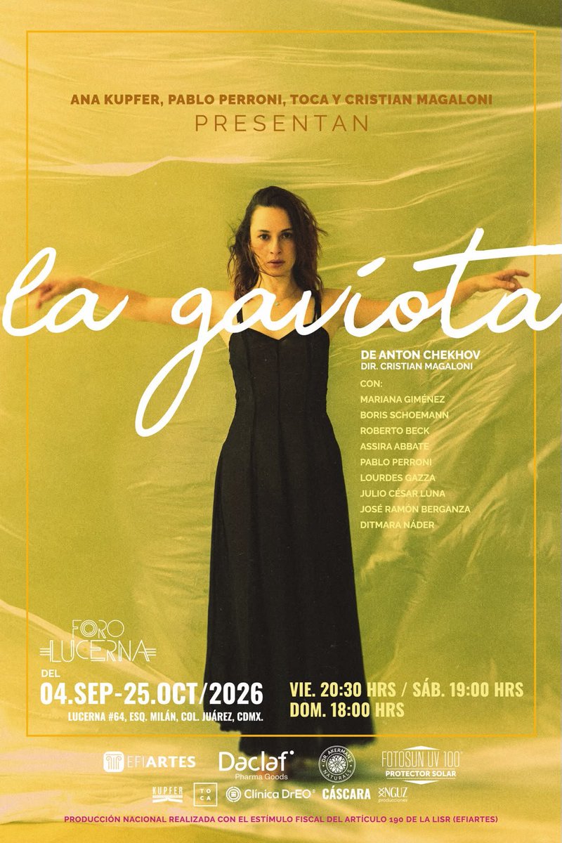 venalteatroMX's tweet photo. Tenemos pases dobles para que asistan HOY 6pm a "La Gaviota" en el Teatro Milán 🎭

Únicamente:

🌟Nombre completo
🌟Like y RT a esta publicación 
🌟 Captura de Pantalla de que comentaste alguno de nuestros videos en Instagram 👇🏾

https://t.co/fF7qkntdYD

Ganadores al azar 🥳 https://t.co/XBlpxNvmzZ