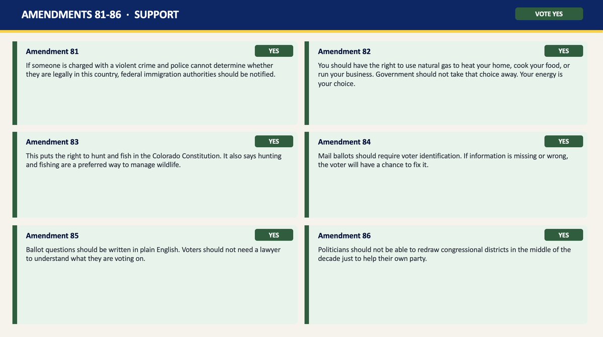 TheBasedHomo's tweet photo. I created a Colorado voters guide for ballot measures that is simple and easy to understand. Please feel free to share. https://t.co/Us2WKEVjLT