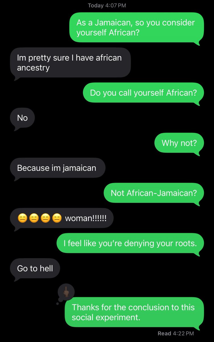 whitleysdaughtr's tweet photo. I saw quite a few Africans speaking for Jamaicans, so I asked an actual Jamaican. https://t.co/yLAx3f3baG