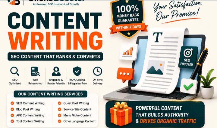 SophiaLaddy's tweet photo. I will write Google Friendly SEO Article That Gets You Noticed
 Welcome to Clicks Booster, where we create SEO focused content designed to increase visibility, engage readers, and support your business growth.
#jobsearth #newsupdate #GoogleSEO #explore https://t.co/J78mRztg0s