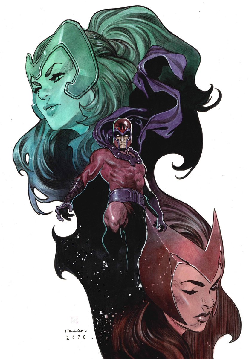 MagneticMstress's tweet photo. Polaris / Magneto / Scarlet Witch 

By @dike_ruan https://t.co/eC7cMCh9HL