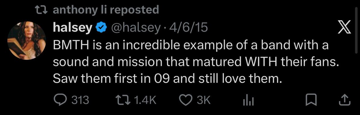 concertleaks's tweet photo. A new collaboration between Halsey and Bring Me The Horizon is rumored to be on the way after Halsey’s manager reposted an old tweet about the band!

📸: Guel Sener https://t.co/GlKWOFuKCR