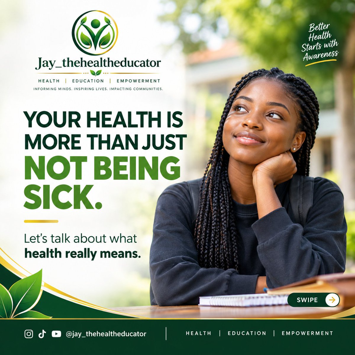 sonde42202's tweet photo. Your health is more than just being sick. https://t.co/EkNhRI3iRF