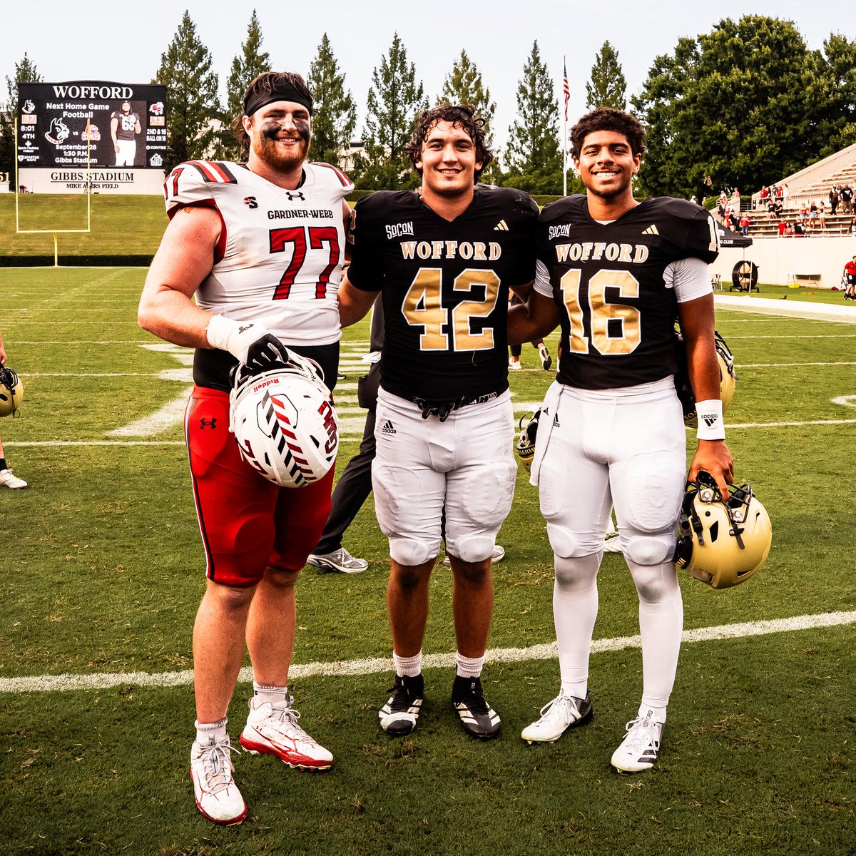 WaltonRecruits's tweet photo. THREE @WaltonRecruits COMPETING on SATURDAY! #RaiderFbFam #BallDownBallOut 🏴☠️
@GWUFootball vs. @Wofford_FB
2023 OL @willfitz55 https://t.co/1MPubtJj4W
2025 LB @JakeThorner96 https://t.co/pnS6oOK4sL
2025 QB @KaedenGilstrap https://t.co/v6nWiR05Rd https://t.co/qVf7mOk9hL