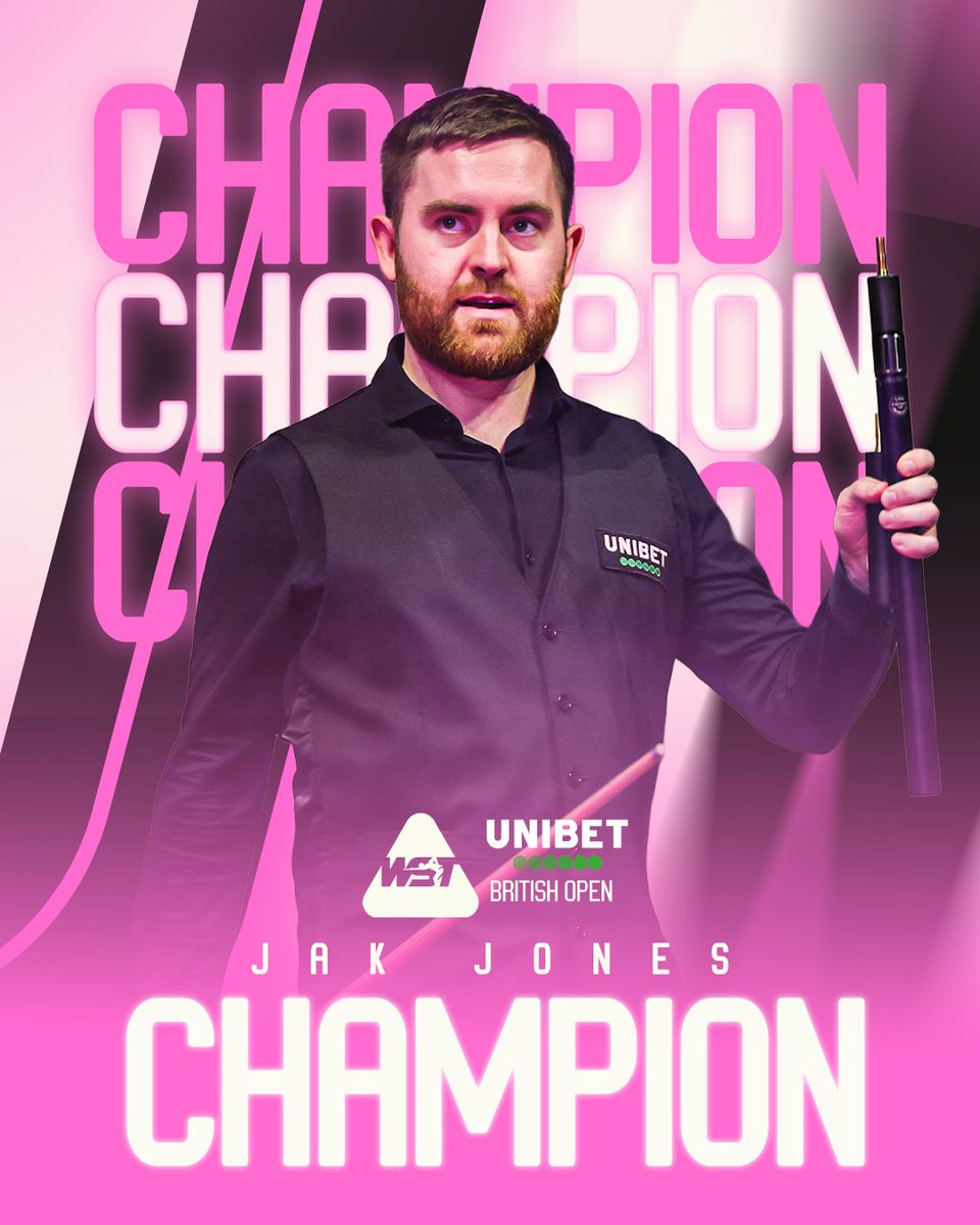 WeAreWST's tweet photo. WHAT A PERFORMANCE. WHAT A PLAYER.

JAK JONES IS UNIBET BRITISH OPEN CHAMPION! 🏴󠁧󠁢󠁷󠁬󠁳󠁿

#BritishOpen | @unibet https://t.co/9q52TQKZjg